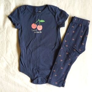 george 2-piece outfit set matching bodysuit & leggings 18 months baby girl